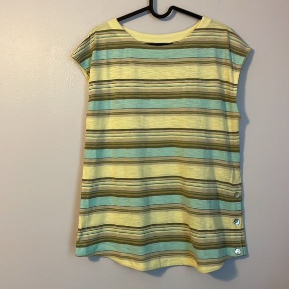 J. Jill Striped Shell Button Detail Tank Top size S - Picture 1 of 13